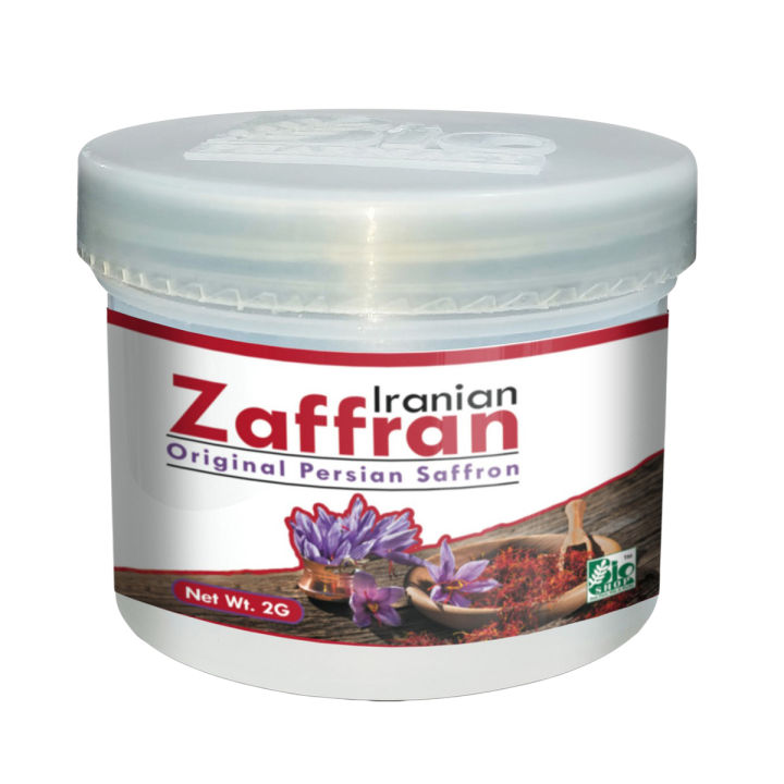 Pure Zafran 2 Gram |  Premium Grade Persian Saffron Threads | Irani Zafran in Airtight Jar