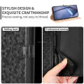 Vantime for Vivo V29e 5G PU Leather Wallet Case Card Holder Wave Point Pattern Flip Cover with Lanyard. 