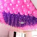 Pack Of 100 Balloons - (50 PURPLE + 50 PINK) - 14 Inch Pearl Shape Latex Birthday Party & Decoration Balloons. 