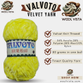 Imported Valvoto Candy Crush Velvet Yarn | Velvet Wool Yarn | 100 % polyester | 75-80 grams in one ball | Wool Vista. 