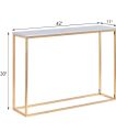 Saas Flow -- Console Table Console Table for Entryway Metal Golden Frame Modern Table Sturdy Sofa Side Table Console Hallway Foyer Table, customization. 