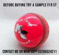 Test Match PINK cricket ball/Kookaburra  cricket Hard ball/Sewn Export Quality Pack of 6. 