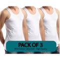 Pack of 3 Lily Luxury Cotton with Sleeves Vest Bunyan for Men. 