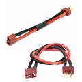 T Plug Battery Extension Cable Adapter 10CM 14awg wire. 