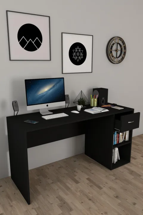 Home%20Office%20Desk%20(Study%20Table)%20Simple%20With%20One%20Drawer,Black%20And%20White%20-%20Image%203