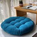 2Pcs Large Floor Cushions Mat for Sitting- Big Filled Cushions Set for Drawing Room- Ball fibre Filled Square Velvet Floor Cushion for Home Decoration. 