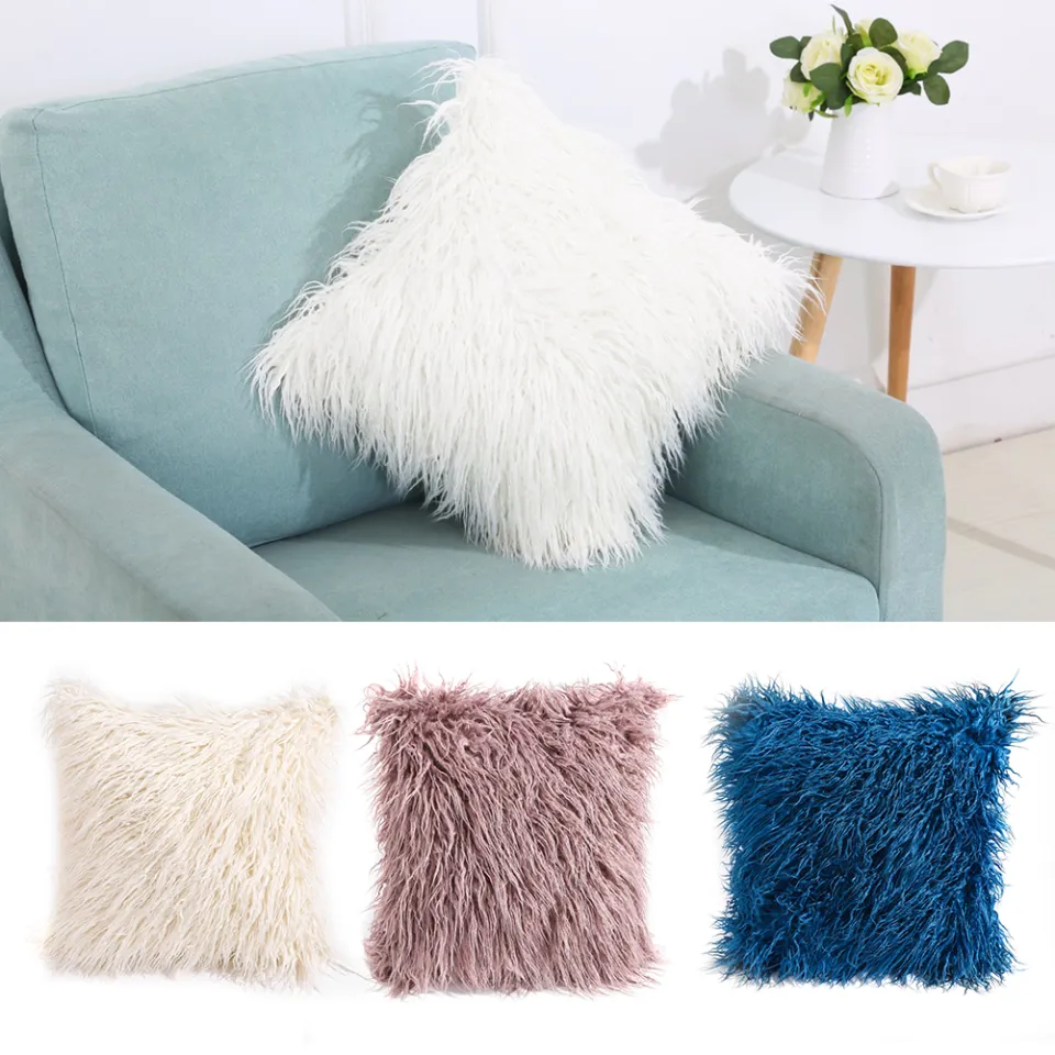 Fluffy cushions grey best sale