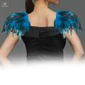 Feather Cape Shawl Gothic Layered Feather Shoulder Wrap Roles Play Dress up Collar for Festivals. 