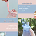 3 pcs set of Water Bottle Motivational Drinking Bottle Sports Water Bottle With Time Marker Portable Reusable Plastic Cups Outdoor Travel Gym. 