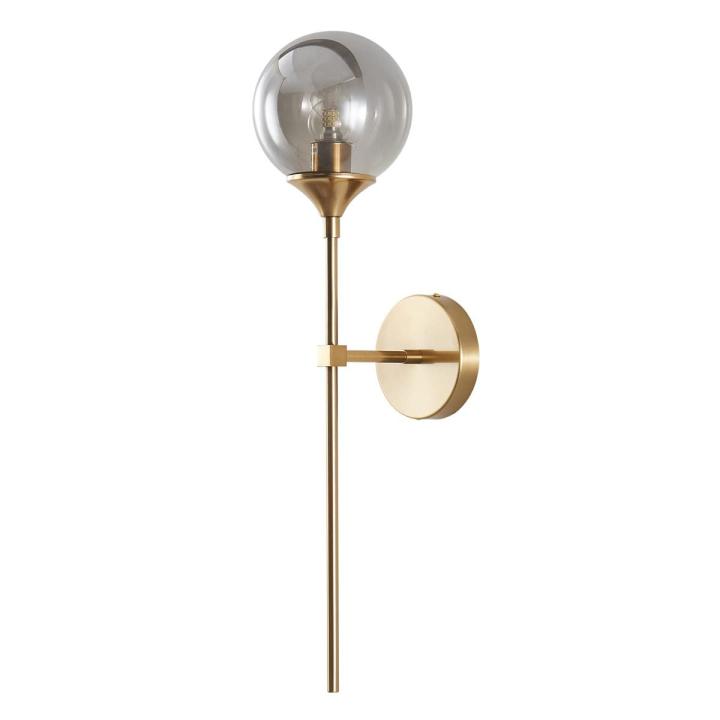 Lighting Vanity Clear Bubble Glass Wall Lights Modern Globe Round Sconces Wall Lighting Brushed Brass Long Wall Sconce Mid Century Bar Bathroom Wall Lamp (Clear)