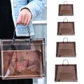 2022 Transparent Waterproof Shopping Bags Storage Sack High Quality Tote Bags Frosted Plastic Bags Simplicity Gift Bags. 