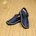 Kaptaan Navy Blue Peshawari Chappal –Captain shoes Ultimate Handmade Leather Sandals for Men | Traditional Comfort Meets Modern Style | Perfect for Formal, Casual, and Ethnic Wear Shoes (elite peshawri chappal) Khankhel brand. 