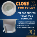 pee poo cup bathroom toilet wc whole cover wc safety cup guter cup cap wc hole dhakan Smell Blocker, Stop Insects & Rats Entrance for Squat Toilet gutter cup with one plastic glove. 