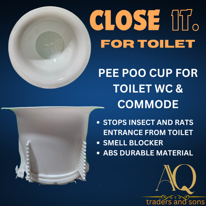 pee poo cup bathroom toilet wc whole cover wc safety cup guter cup cap wc hole dhakan Smell Blocker, Stop Insects & Rats Entrance for Squat Toilet gutter cup with one plastic glove