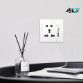 Multi Socket Switch with Dual USB Port Wall Power Socket, High Voltage controller, Hi Speed USB Multi Switch, 13 AMP 5 V Multi Switch Socket Type  C for Mobile Charging. 