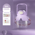 Water Cup Adorable Cartoon Design Cute Pot Belly Cup with Straw. 