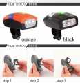 LED Front Head Light & Bell Horn Hooter Siren Alarm Bicycle Cycling LED Front Light. 