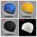 【Footprint】 Soumns Sports Free Size High Elastic Waterproof Adults/Kids Swimming Caps PU Fabric Protect Ears Swim Pool Hat. 