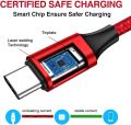 USB C Cable, ZKAPOR  USB Type C Fast Charger Charging Cable Nylon Braided for Type C Mobiles. 