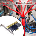 EDran PCI Express Multiplier PCIE 1 to 6 USB3.0 Riser Card for PCI Express X16 Riser Graphic Card ETH Miner Mining Add on Card. 