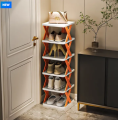 3, 4, 5 and 6 Layers Stackable Shoe Rack Easy-assembled Shoe Organizer and Storage Plastic Shoes Cabinets Space-Saving Closet Shoes Shelf. 