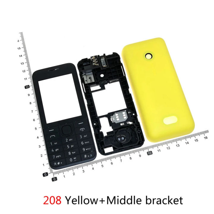 For%20Nokia%20208%20230%20Mobile%20Phone%20Housing%20Keypad%20Case%20Parts%20-%20Image%204