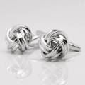 Silver/Golden Knot Cufflinks for Men. 