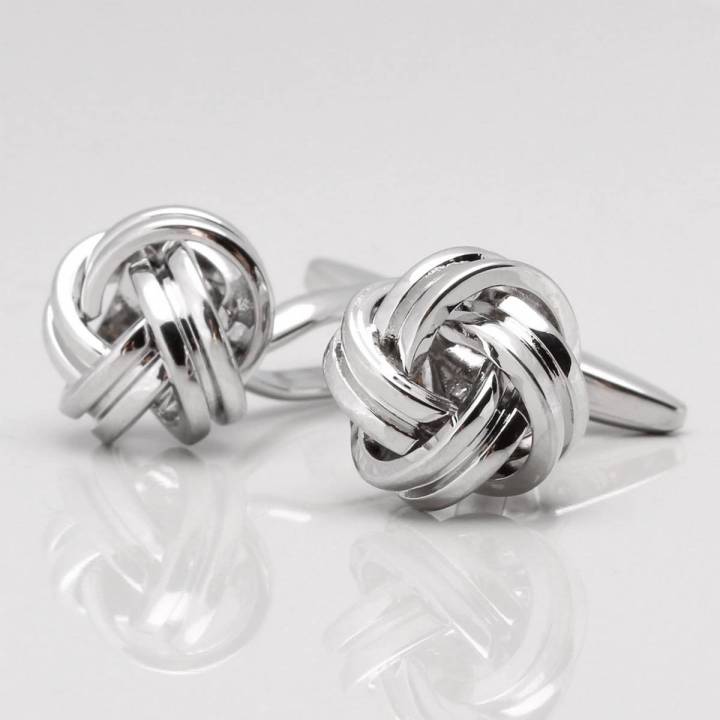 Silver/Golden%20Knot%20Cufflinks%20for%20Men%20-%20Image%202