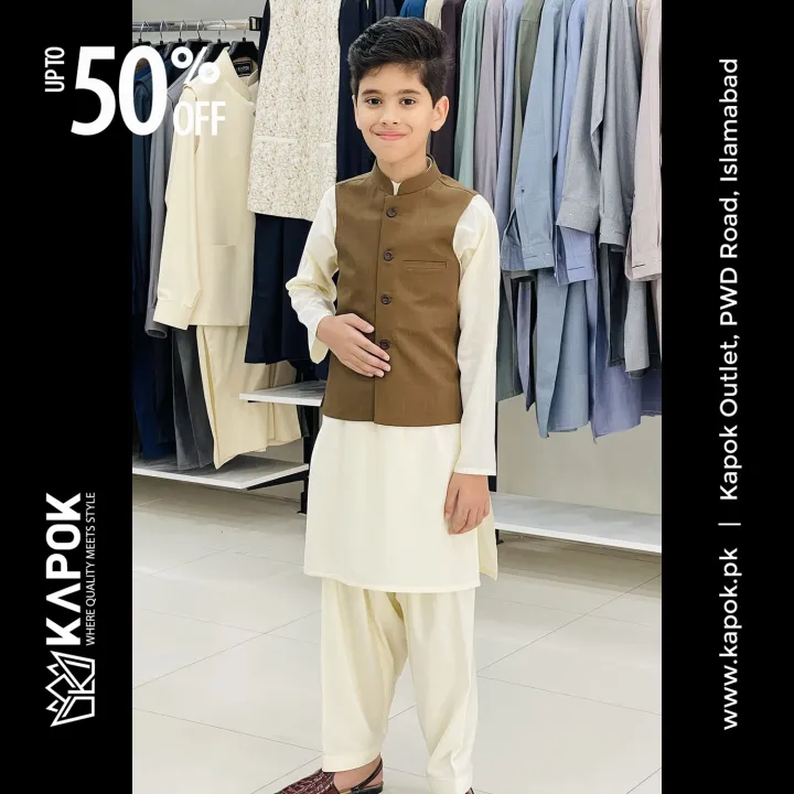 Caramel%20Waistcoat%20for%20Boys%20%7C%20Kapok%20Kids%20-%20Image%203