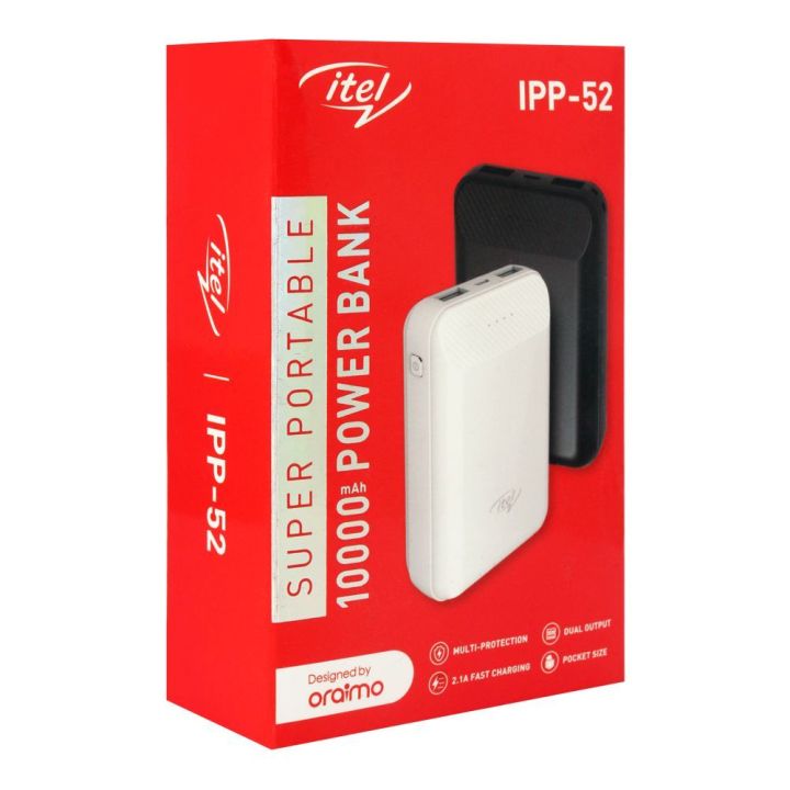itel IPP-52- 10000mAh Super Portable Fast Power Bank with Dual