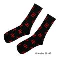 Swastika Character Japanese Anime Cotton Middle Tube Calf Socks for Women Men. 