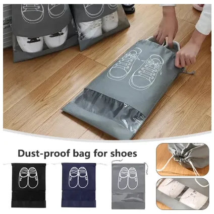 Pack%20of%206%20Shoe%20Bags%20for%20Travel%20Dust-proof%20Clear%20Window%20Non-Woven%20with%20Rope%20packing%20luggage%20suitcase%20Pouch%20Storage%20Organizer%20for%20Men%20and%20Women%20-%20Image%202