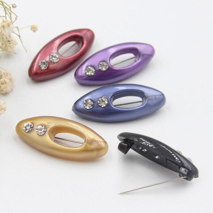 【HOT】 6Pcs/Lot Plastic Safety Brooch Pins For Women Muslim Hijab Pin Islamic Scarf Enamel Pin Buckle Accessories Headscarf Decoration