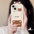 For Infinix Smart 6 5 7 6Plus Hot 30 10 8 12 20 11 9 Play Hot 30i 9 8 10Lite Note 12 G96 Cute Animal 3D Doll Ear Sweet Cat Little Bear Frog Case Cartoon Couples Wavy Curved Edge Soft Cover. 