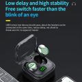YD MINI Wireless Bluetooth Earphones In-Ear ENC Noise Reduction Headphone Waterproof Earbuds Digital Display TWS Bluetooth Earphones HD Stereo Fingerprint Touch Noise Cancelling Gaming Headset With Mic.. 