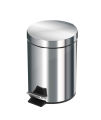 Stainless Steel Plain Pedal Dustbin/Plain Pedal Garbage Bin with Plastic Bucket- 5 liter. 