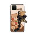 Back Cover Cartoon Phone Case For Google Pixel 4XL Bear bracelet protective case Black pearl pendant Waterproof cute. 