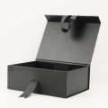 Magnetic Flip ribbon Gift Box Folding Box Black for Birthday Holiday Gifting Party Supplies Cardboard Box Factory Direct Sales. 