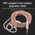 KZ 90-6 ZSX/ZAX/ZAS/ZES/ZS10 Pro/ZEX Pro/ZSN Pro Earphone Wire OFC Oxygen-Free Copper Upgrade Cable 0.75MM 3.5MM Headphone Cord. 