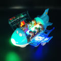 360° Rotating Electric Airplane Toys for Kids Bump and Go Action Toddler Toy Plane with LED Flashing Light Sound for Boys. 
