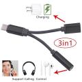 Splitter For Type C To 3.5mm Audio Type C Charging Audio Earphone Charger Adapters For Xiaomi Mobile Phone Accessories TXTB1. 