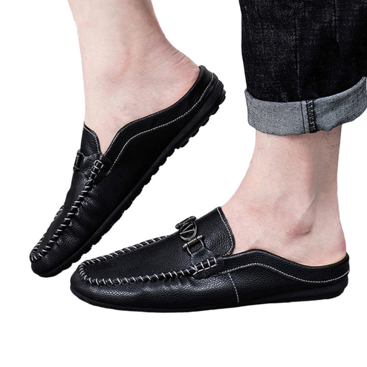 【FOOT SOFA】 Korean Half Shoes for men Half Slippers Sandals Loafers for men New Fashion Shoes Mules for men【Promotional Deadline Aug 11】