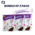Pedialac Kids Complete & Balanced Nutritional Milk Powder Chocolate Flavor 200gm (Bundle of 3 Packs). 