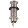 2X Electric Guitar Jack Chrome Threaded Cylinder Output Input Jack Plug Sockets 1/4 Inch for Electric Guitar. 