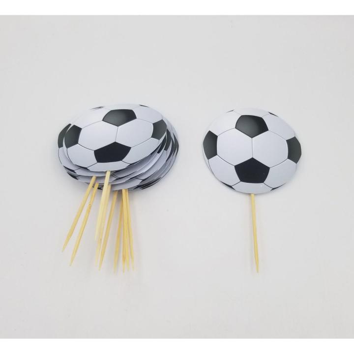 FOOTBALL THEME CUPCAKE TOPPERS PACK OF 10 CUPCAKE TOPPERS