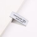 20pcs/lot 50x15mm "Handmade with love" tags Woven Printed Labels Clothes Garment Supply label DIY Tags Craft Sewing Accessories. 