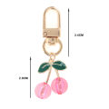 Charm DIY Jewelry Gifts Lovely Cherry Keychain Simulated Fruit Keyring Pendants For Women Girls Handbag Decoration Cherry Super Store. 
