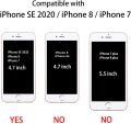 iPhone SE 3/2 (2022/2020 Edition), iPhone 8 and iPhone 7, 4.7-Inch, Shockproof Bumper Cover, Anti-Scratch Clear Back (Clear). 