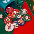 Mini High Definition Compact Pocket Mirror Hand-held Easy To Carry Vanity Mirror Red Santa Claus Pocket Make-up Mirror Women. 