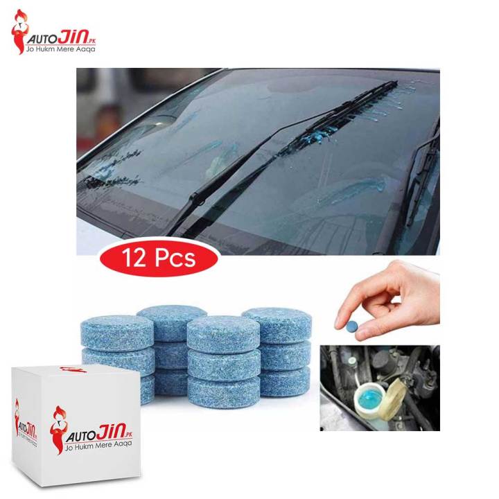 Car Windshield Cleaning Tablet - Windshield Cleaner Tablets Spray Nursing Water Solid Wiper Home Cleaning Tool - 12Pcs